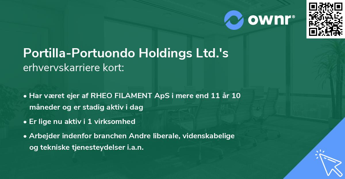 Portilla-Portuondo Holdings Ltd.'s erhvervskarriere kort