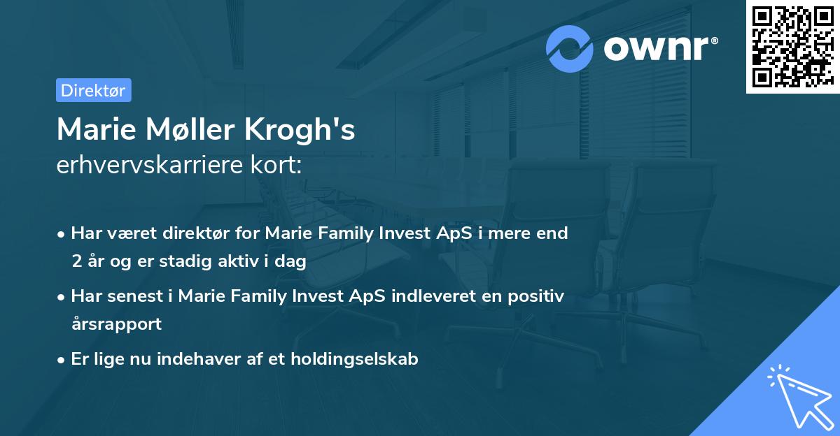 Marie Møller Krogh's erhvervskarriere kort