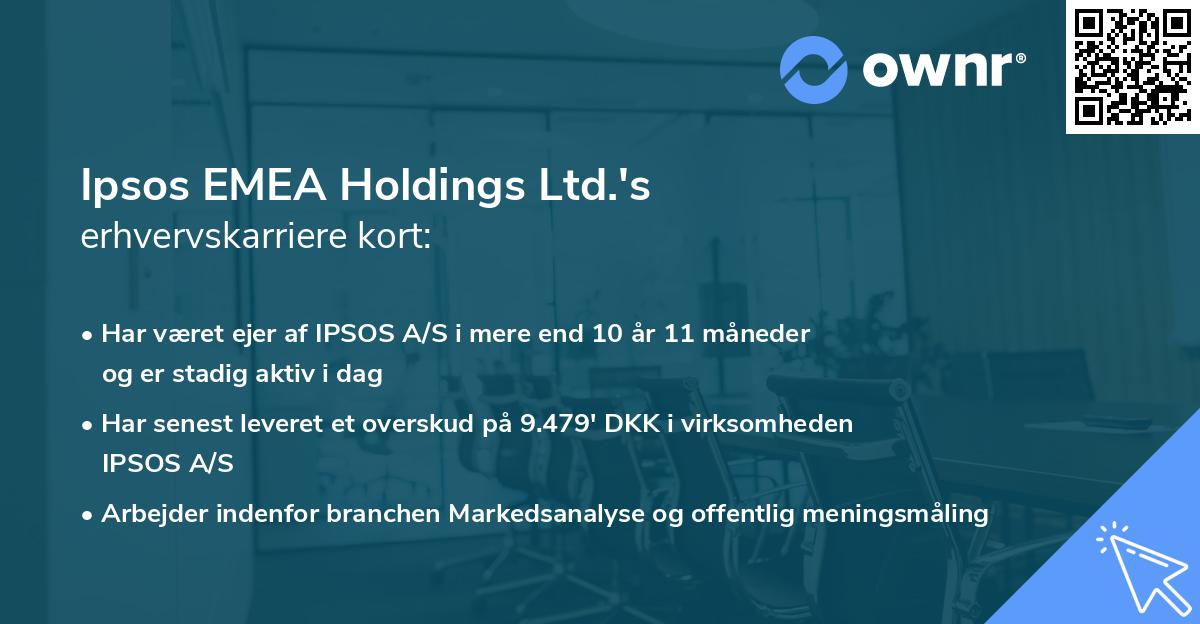 Ipsos EMEA Holdings Ltd.'s erhvervskarriere kort