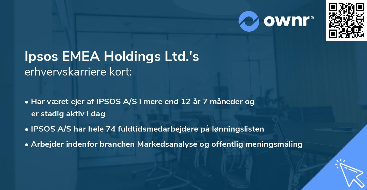 Ipsos EMEA Holdings Ltd.'s erhvervskarriere kort