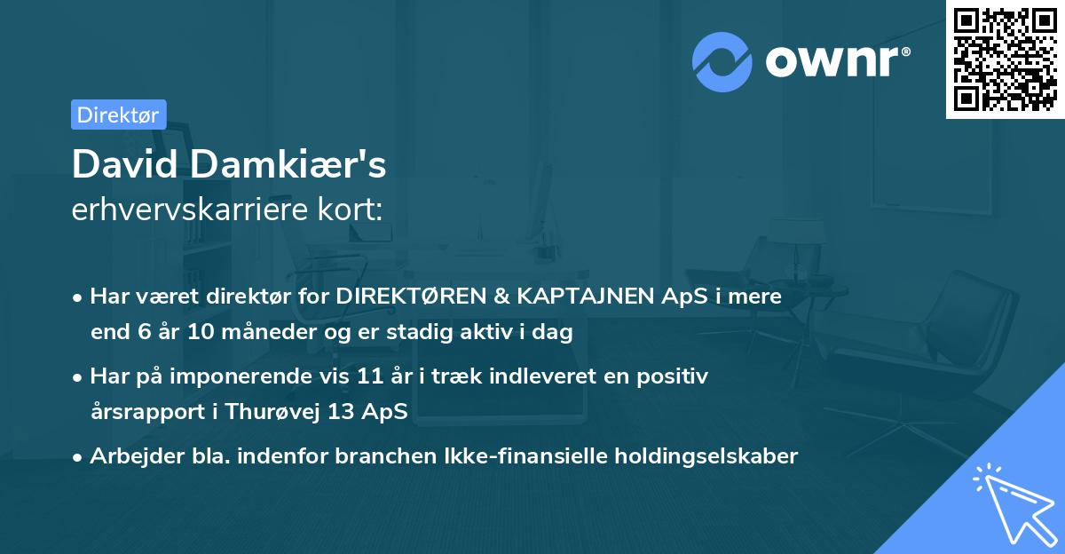 David Damkiær's erhvervskarriere kort