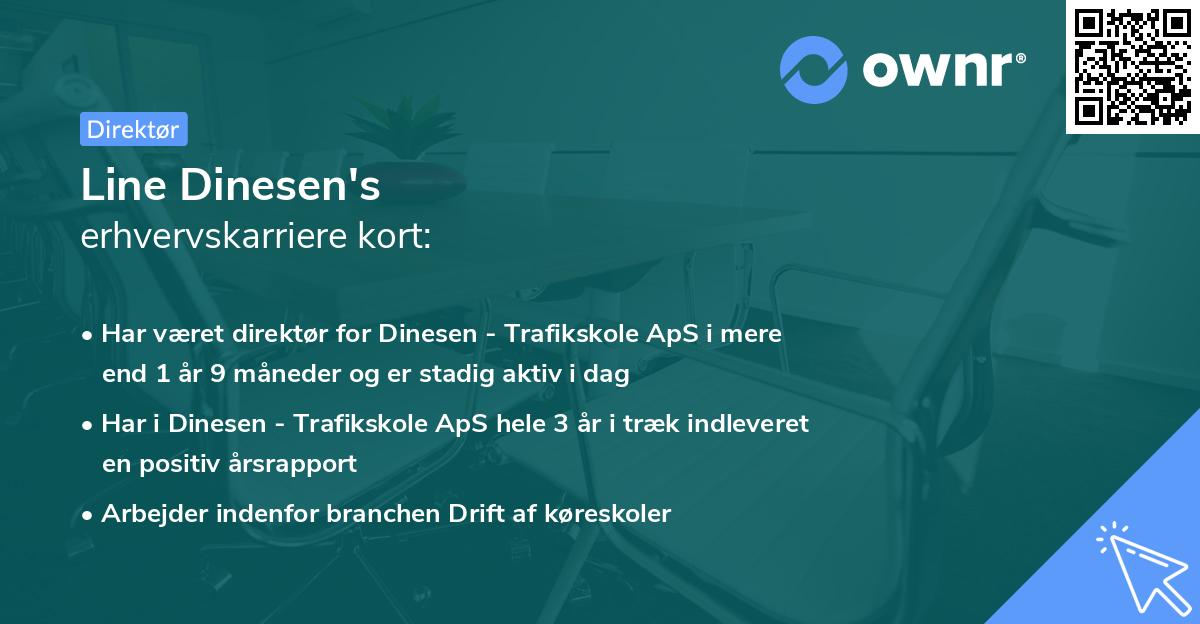 Line Dinesen's erhvervskarriere kort