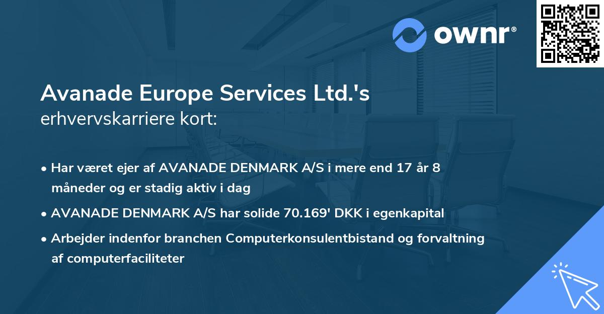 Avanade Europe Services Ltd.'s erhvervskarriere kort