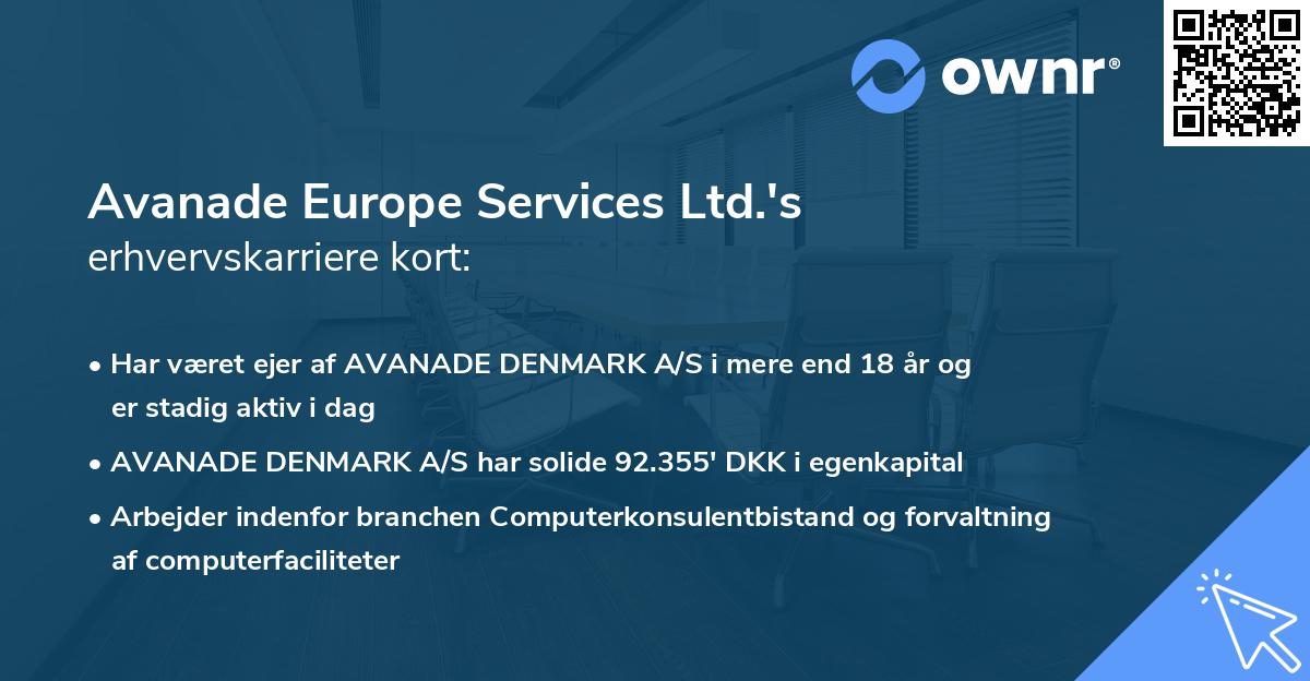 Avanade Europe Services Ltd.'s erhvervskarriere kort