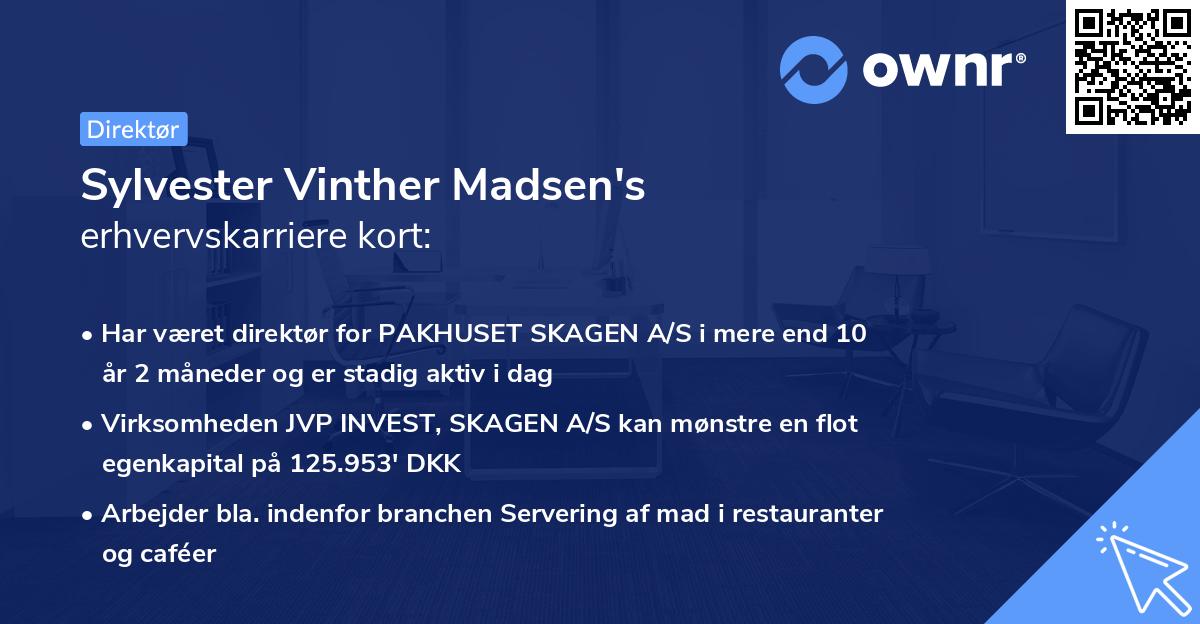 Sylvester Vinther Madsen's erhvervskarriere kort