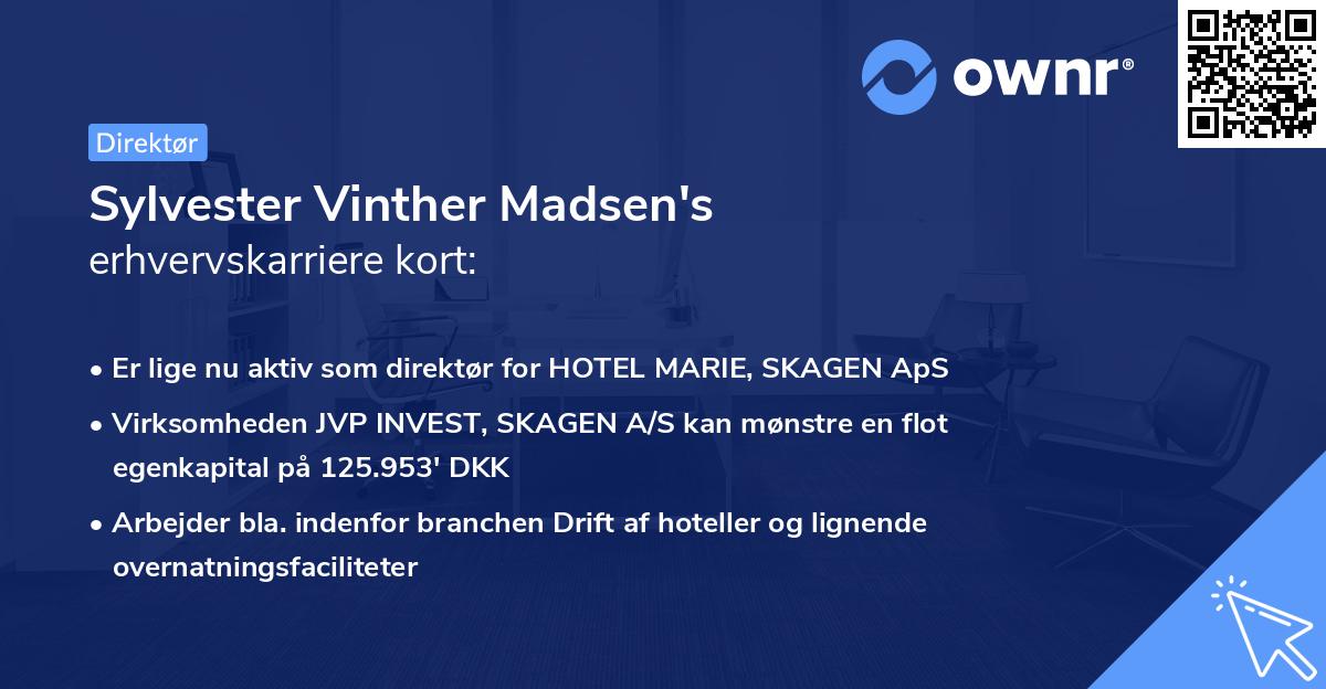 Sylvester Vinther Madsen's erhvervskarriere kort