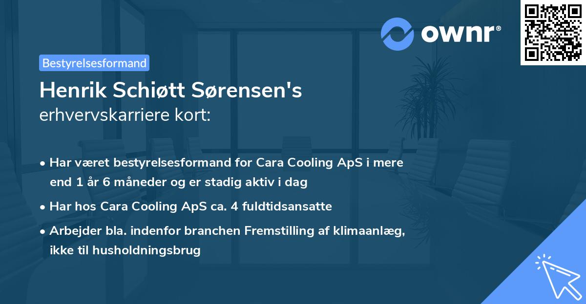 Henrik Schiøtt Sørensen's erhvervskarriere kort