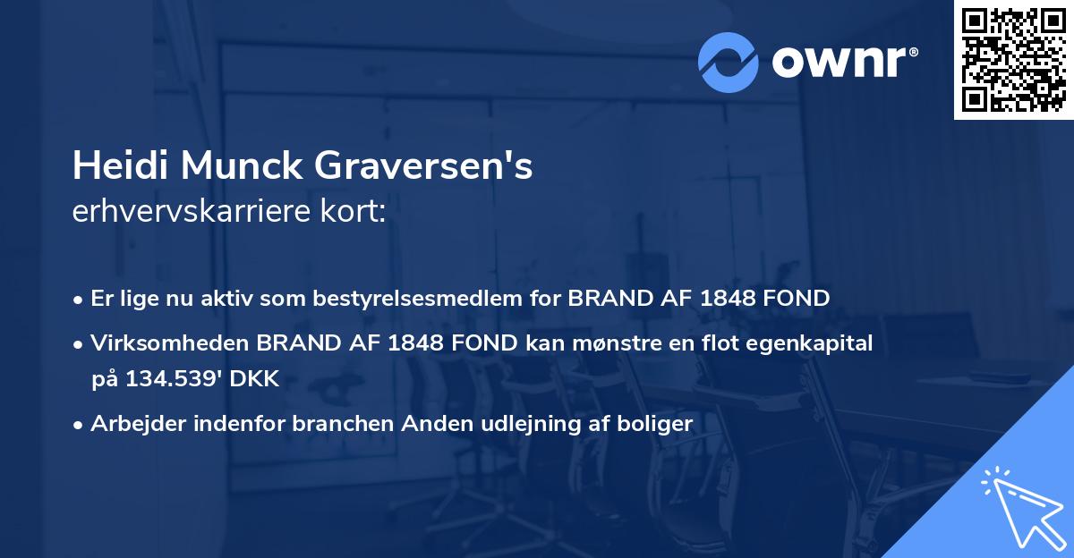 Heidi Munck Graversen's erhvervskarriere kort