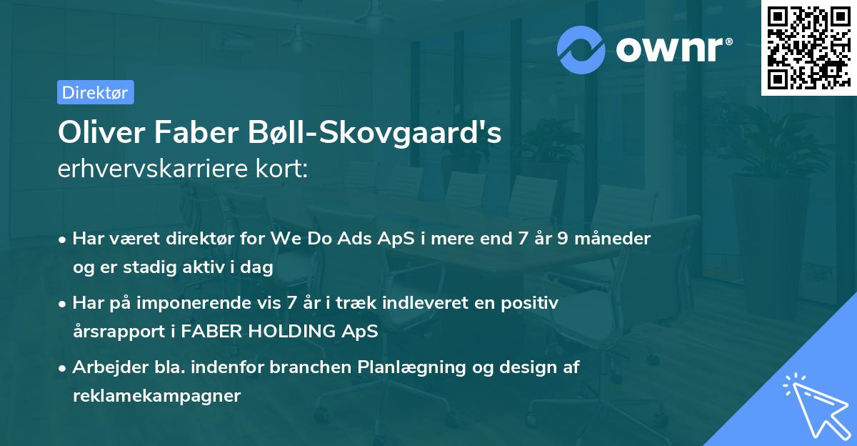 Oliver Faber Bøll-Skovgaard's erhvervskarriere kort