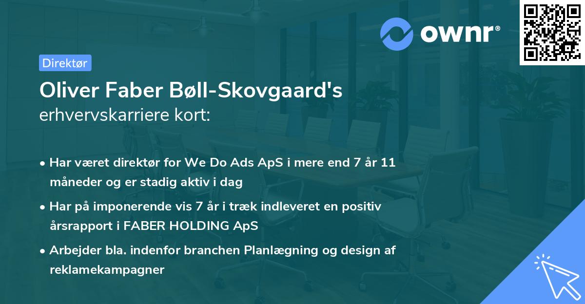 Oliver Faber Bøll-Skovgaard's erhvervskarriere kort