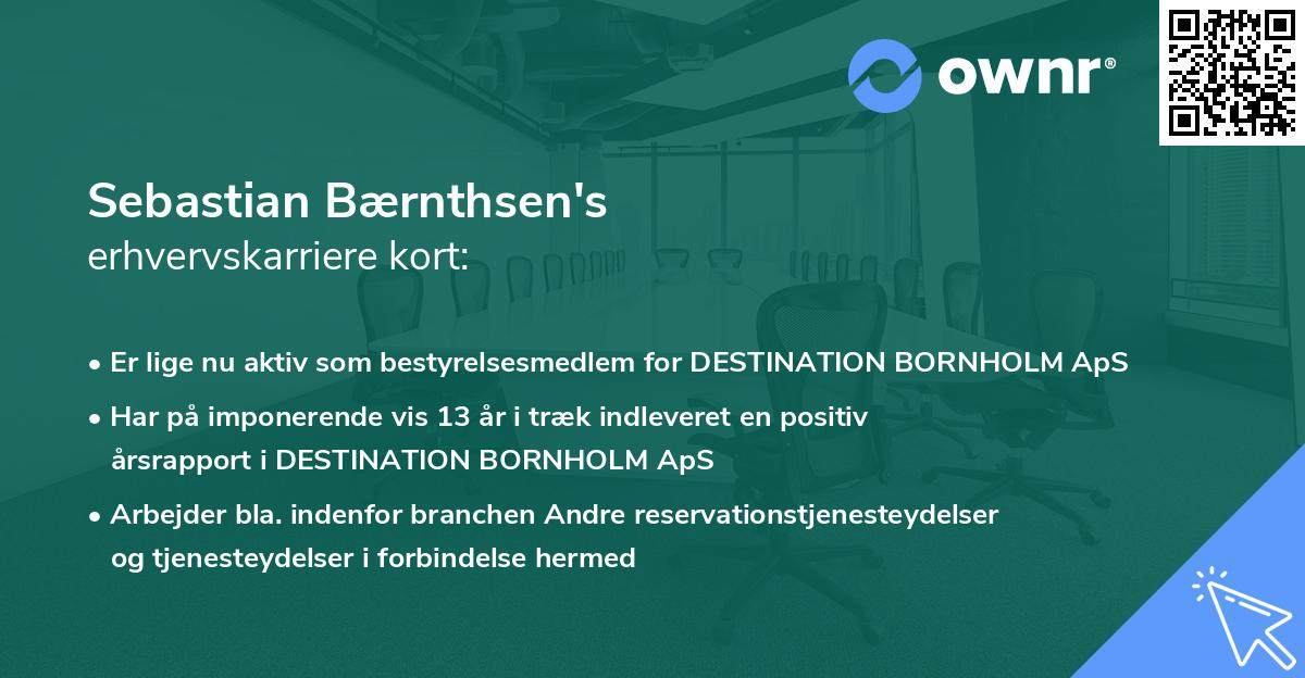 Sebastian Bærnthsen's erhvervskarriere kort