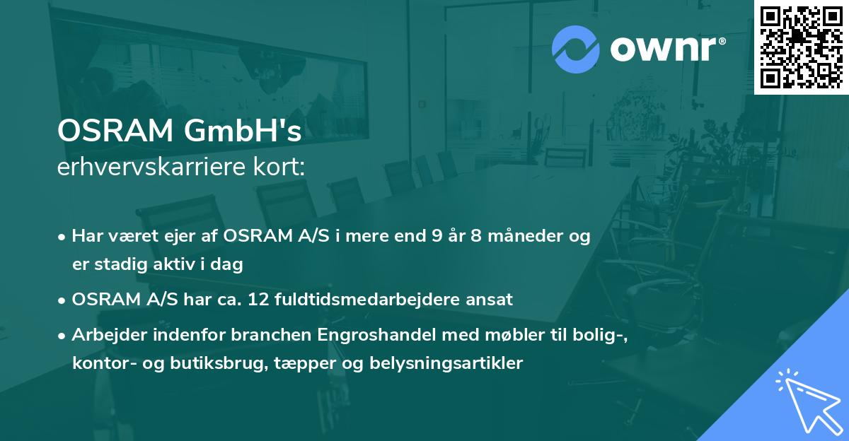 OSRAM GmbH's erhvervskarriere kort