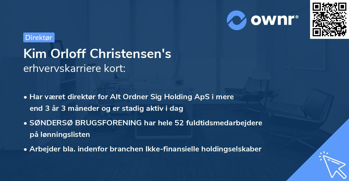 Kim Orloff Christensen's erhvervskarriere kort