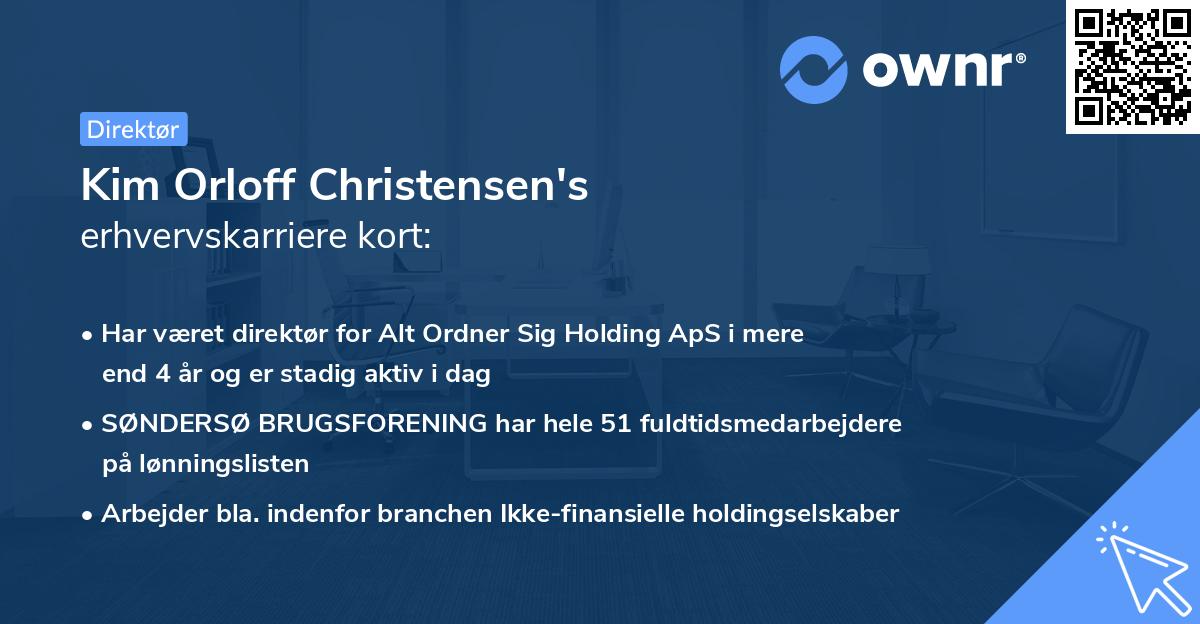 Kim Orloff Christensen's erhvervskarriere kort