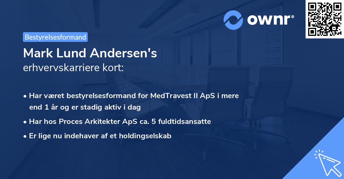 Mark Lund Andersen's erhvervskarriere kort