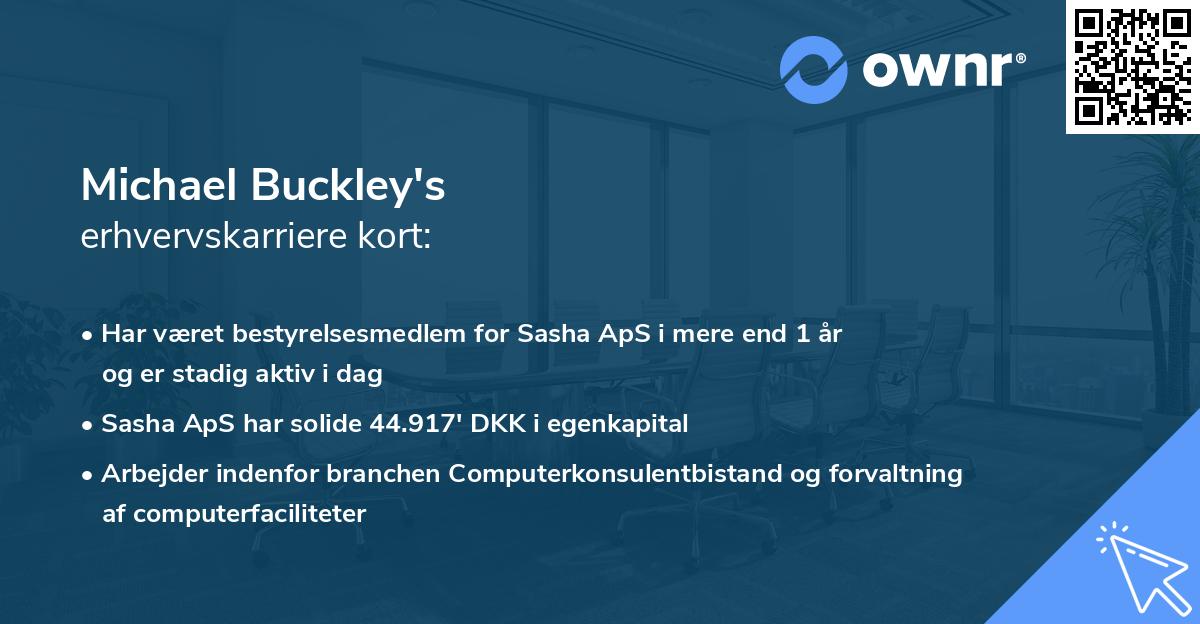 Michael Buckley's erhvervskarriere kort