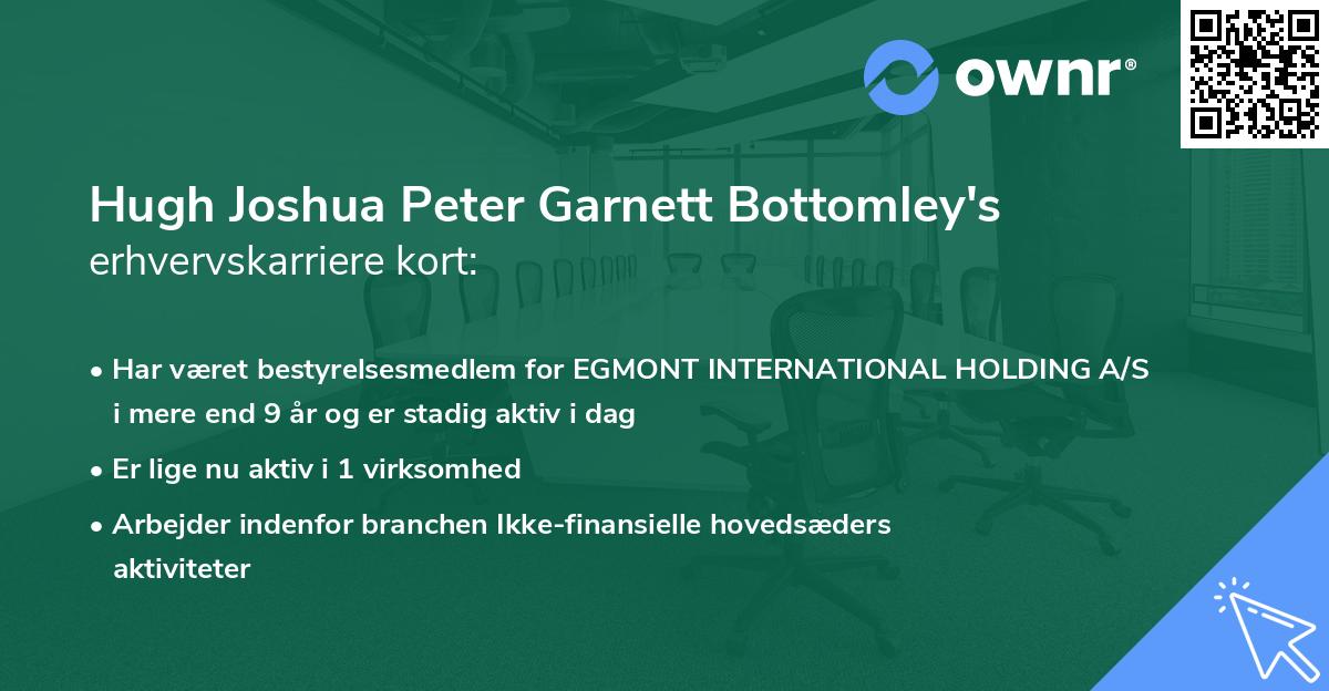 Hugh Joshua Peter Garnett Bottomley's erhvervskarriere kort
