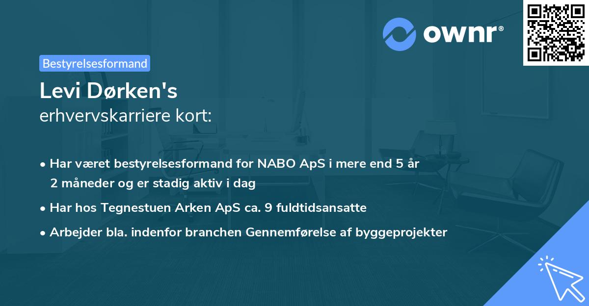 Levi Dørken's erhvervskarriere kort