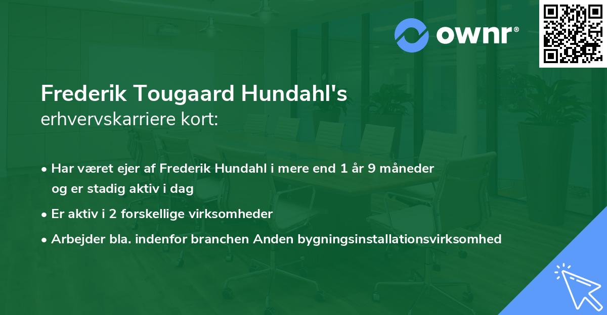 Frederik Tougaard Hundahl's erhvervskarriere kort