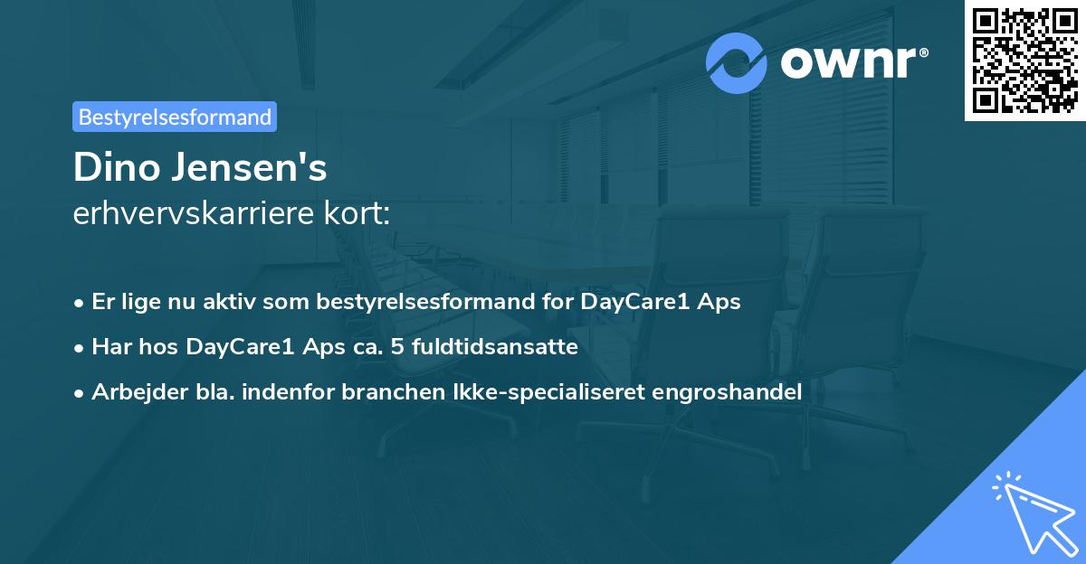 Dino Jensen's erhvervskarriere kort