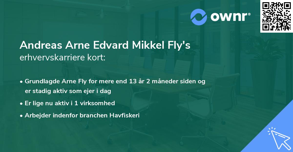 Andreas Arne Edvard Mikkel Fly's erhvervskarriere kort