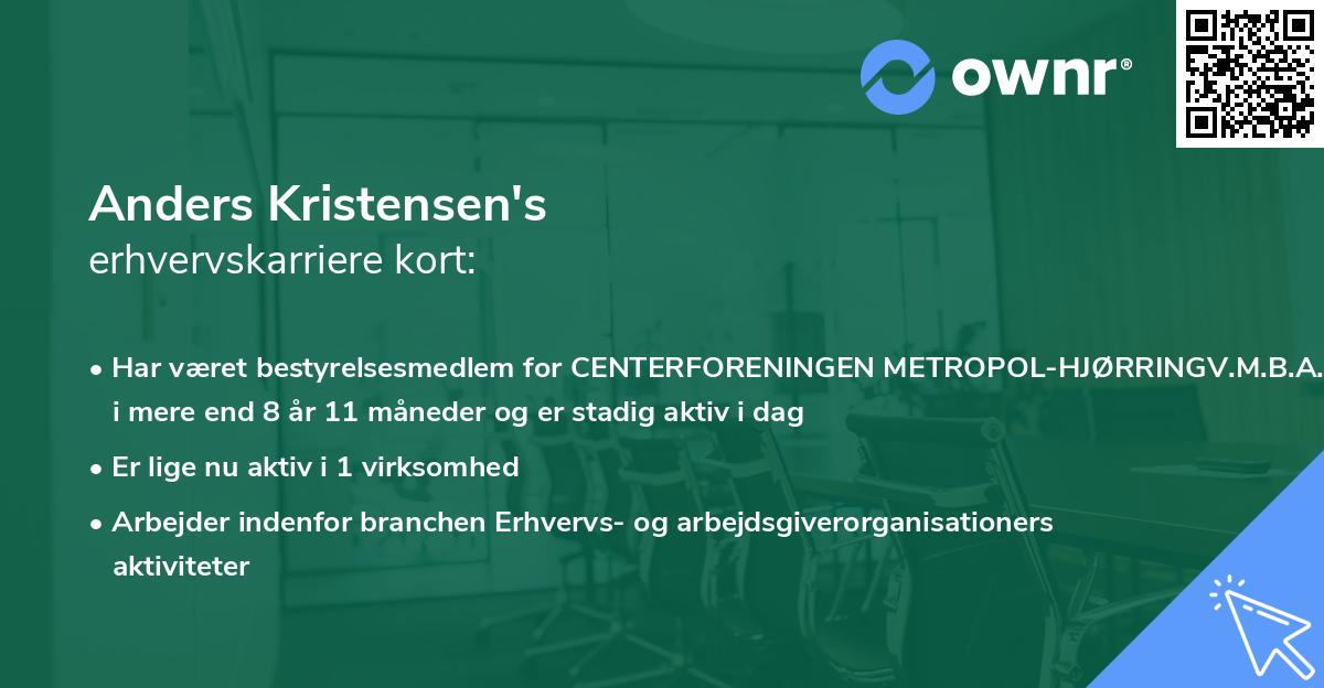 Anders Kristensen's erhvervskarriere kort