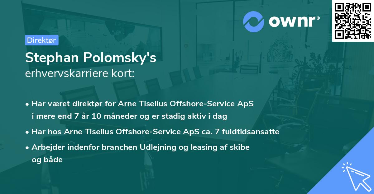 Stephan Polomsky's erhvervskarriere kort