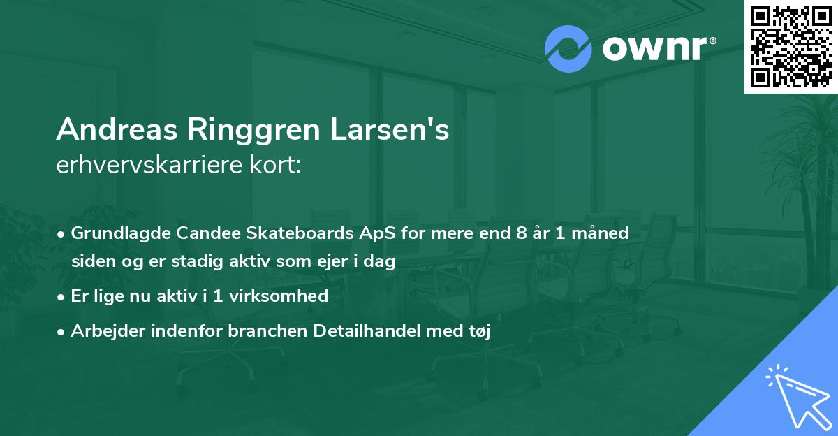Andreas Ringgren Larsen's erhvervskarriere kort