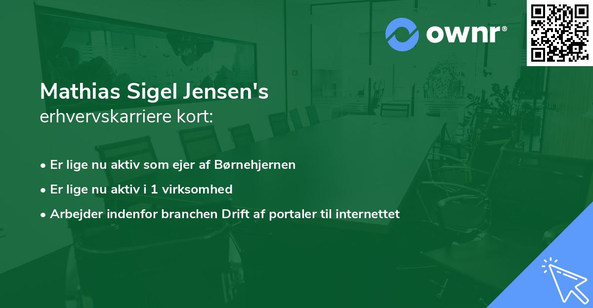 Mathias Sigel Jensen's erhvervskarriere kort