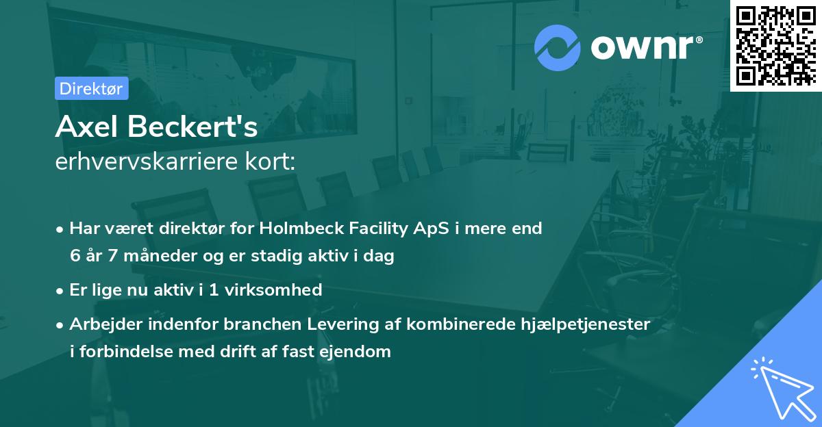 Axel Beckert's erhvervskarriere kort