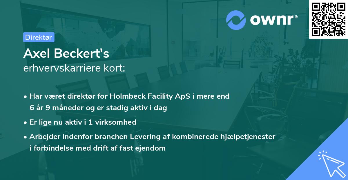 Axel Beckert's erhvervskarriere kort