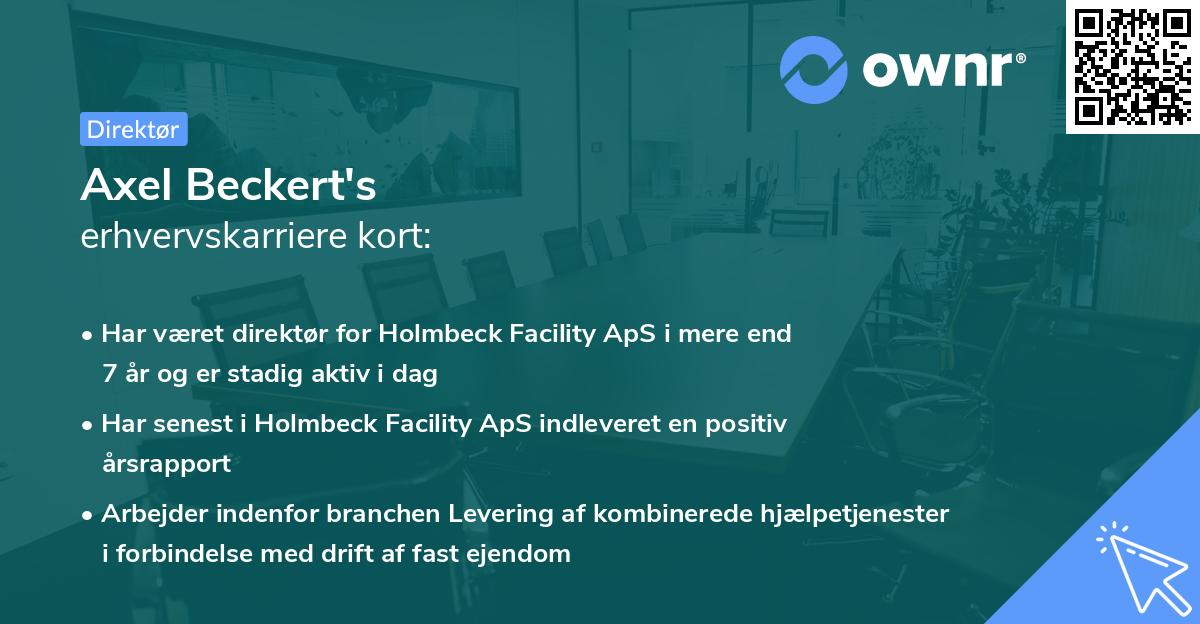 Axel Beckert's erhvervskarriere kort