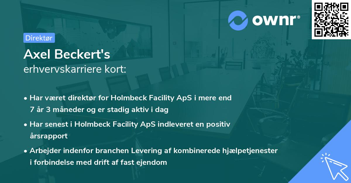 Axel Beckert's erhvervskarriere kort