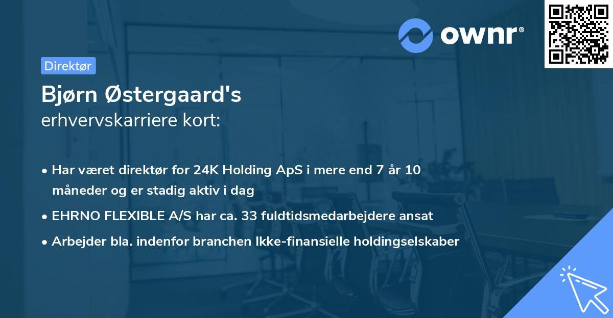 Bjørn Østergaard's erhvervskarriere kort