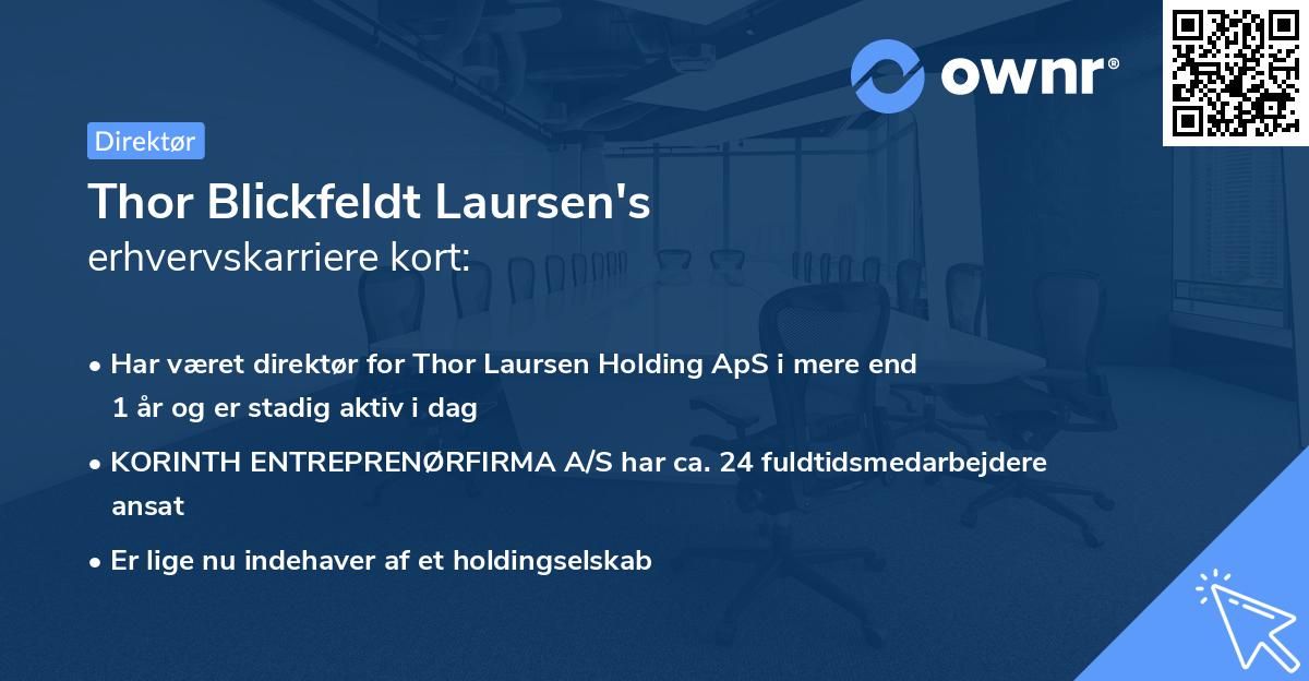 Thor Blickfeldt Laursen's erhvervskarriere kort