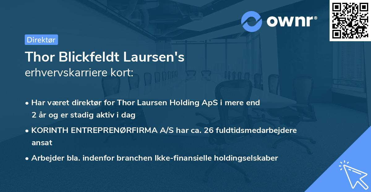 Thor Blickfeldt Laursen's erhvervskarriere kort