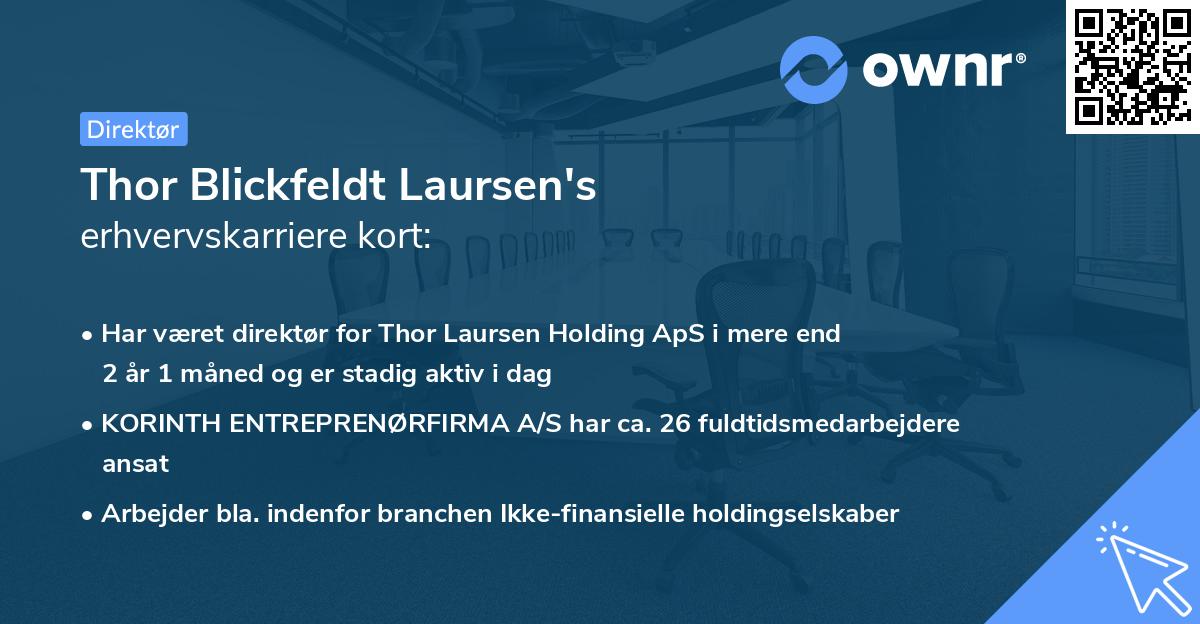 Thor Blickfeldt Laursen's erhvervskarriere kort