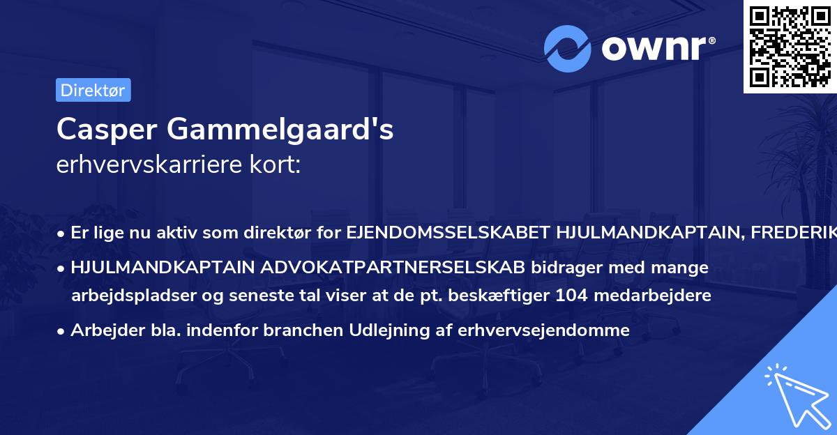 Casper Gammelgaard's erhvervskarriere kort