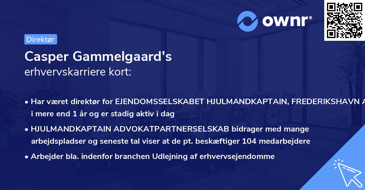 Casper Gammelgaard's erhvervskarriere kort