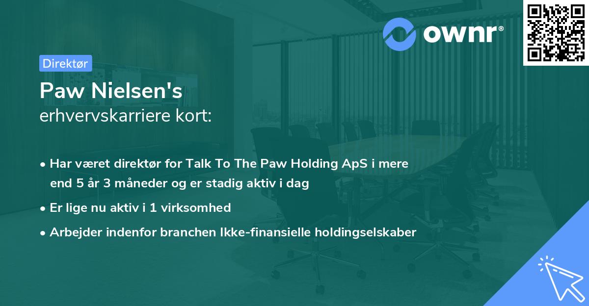Paw Nielsen's erhvervskarriere kort
