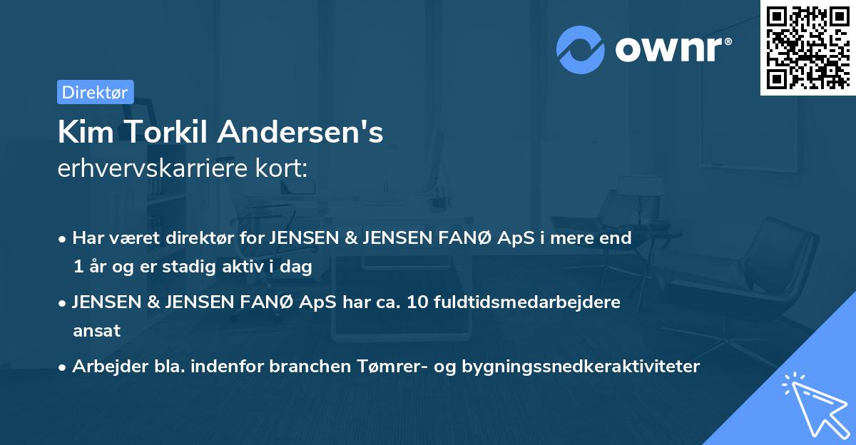 Kim Torkil Andersen's erhvervskarriere kort