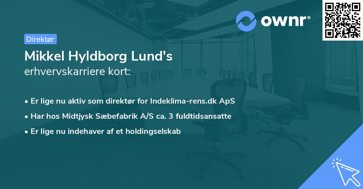 Mikkel Hyldborg Lund's erhvervskarriere kort