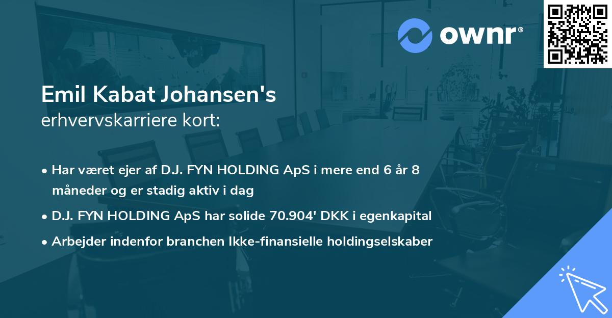 Emil Kabat Johansen's erhvervskarriere kort