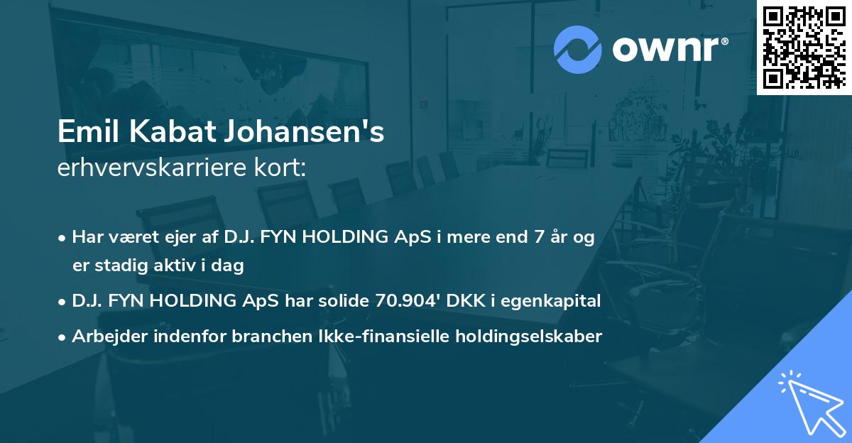 Emil Kabat Johansen's erhvervskarriere kort