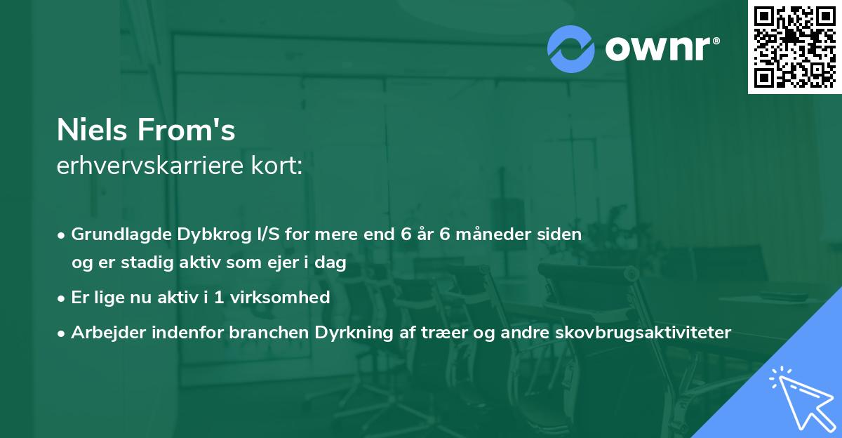 Niels From's erhvervskarriere kort