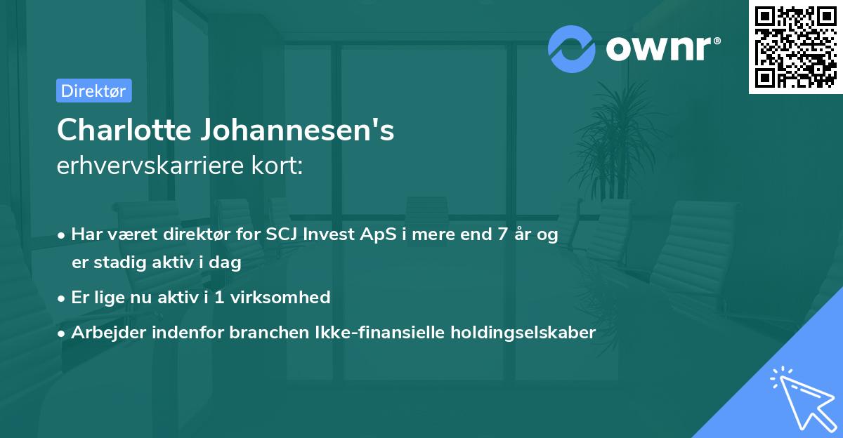 Charlotte Johannesen's erhvervskarriere kort