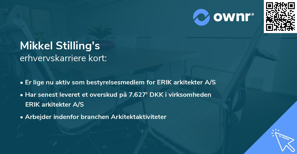 Mikkel Stilling's erhvervskarriere kort