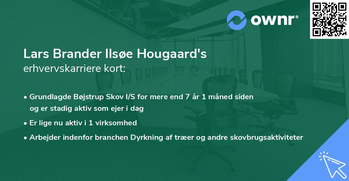 Lars Brander Ilsøe Hougaard's erhvervskarriere kort