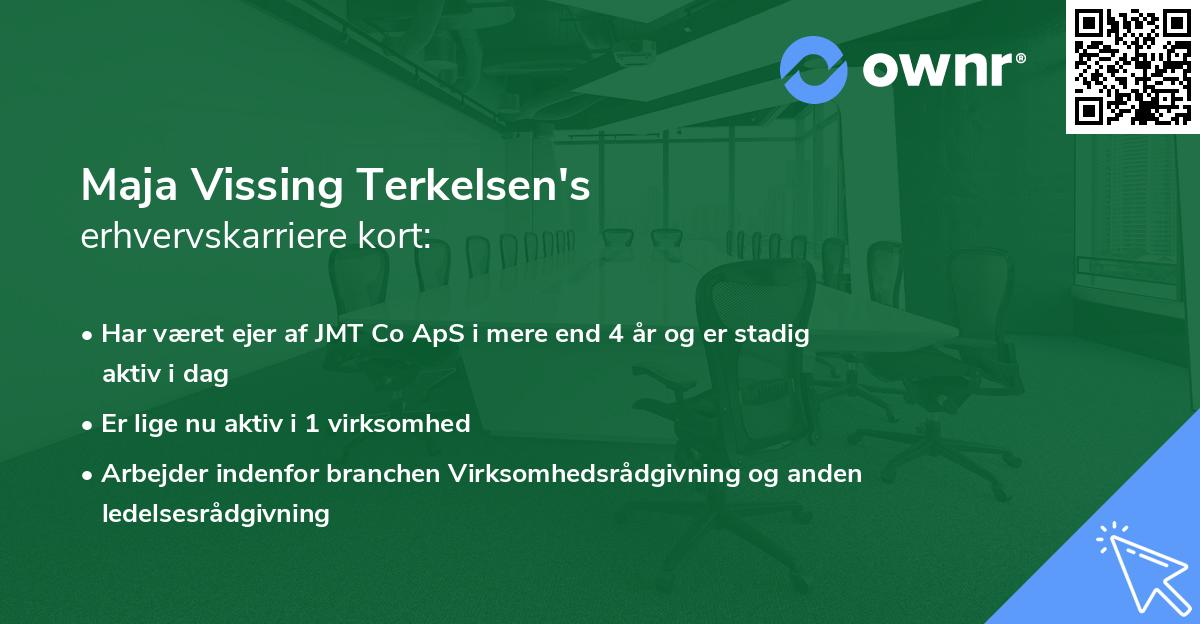 Maja Vissing Terkelsen's erhvervskarriere kort