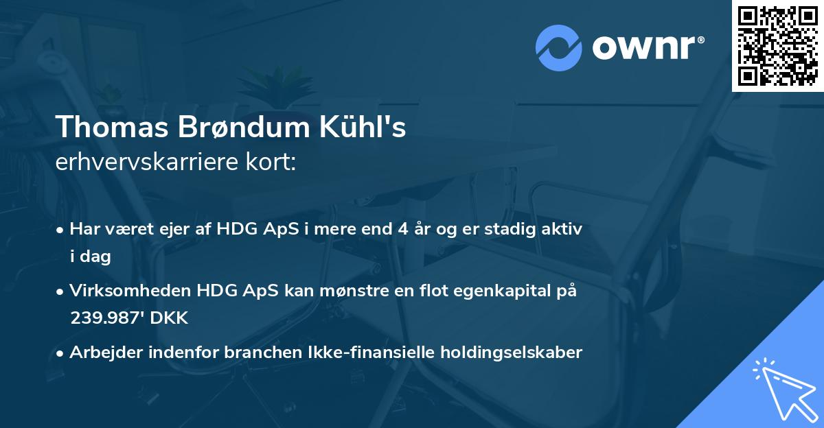 Thomas Brøndum Kühl's erhvervskarriere kort